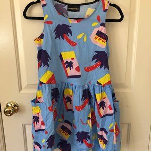 Nooworks Big Pocket dress in Snacks XS NWOT